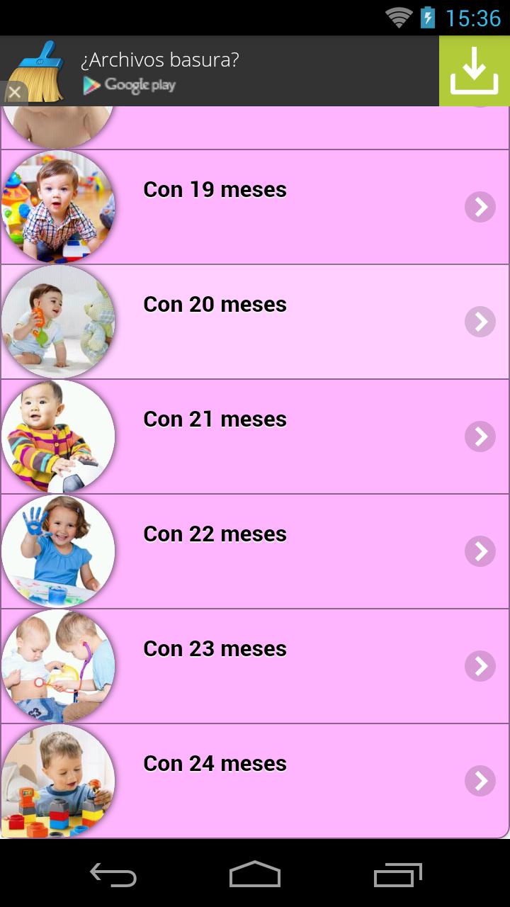 Desarrollo de mi bebe