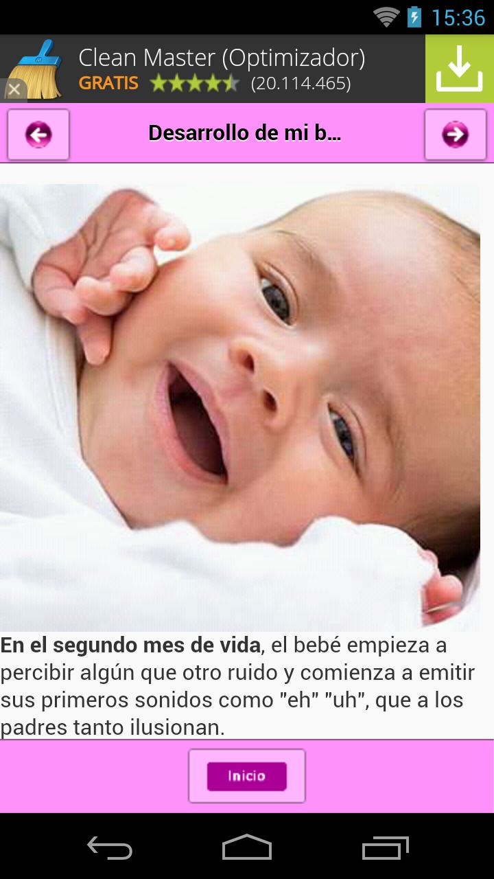 Desarrollo de mi bebe