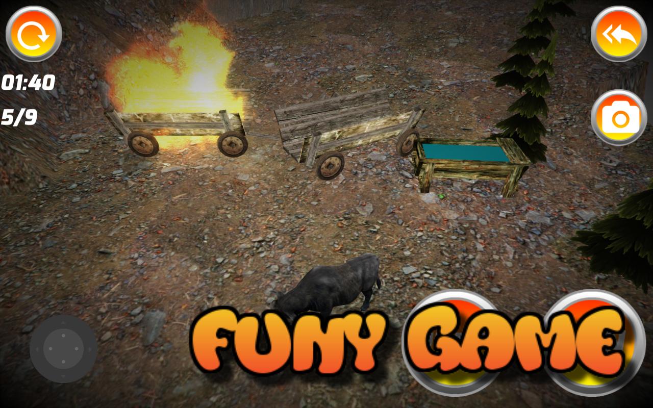 3D hairy Buffalo Simulator