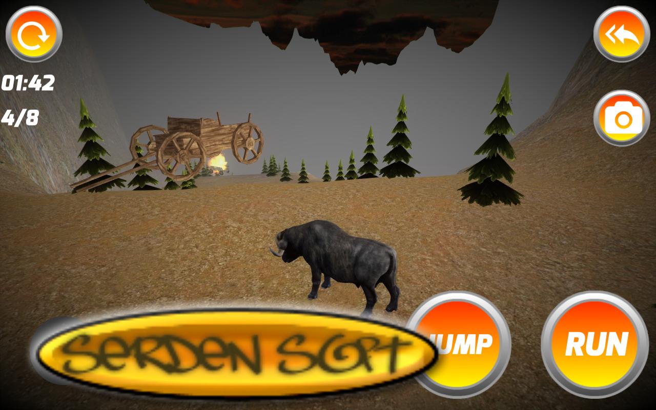 3D hairy Buffalo Simulator