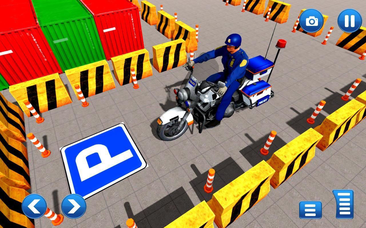 Grand Police Bike Parking:Police parking Game
