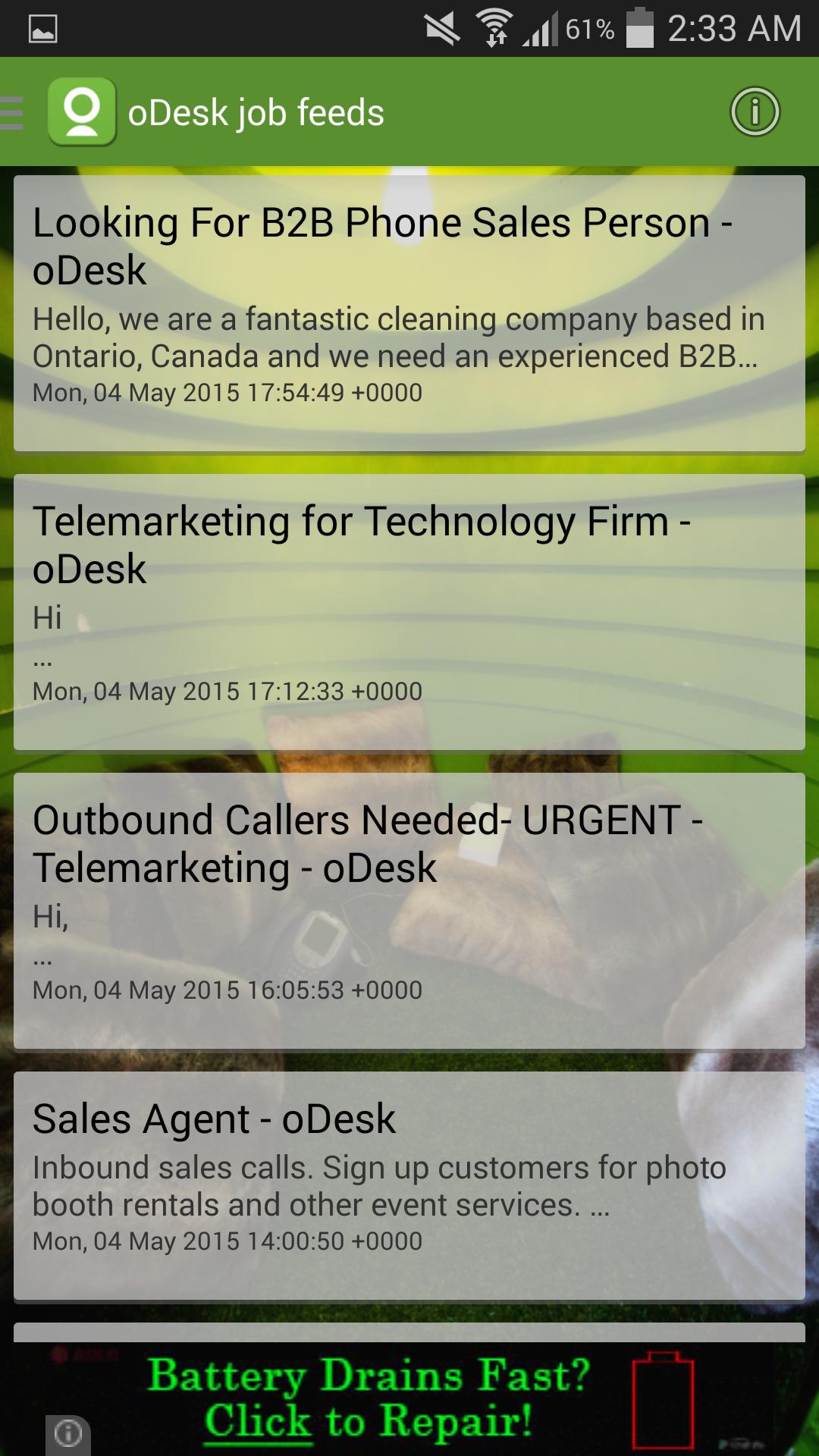 oDesk job feeds