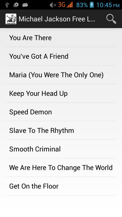 Michael Jackson Lyrics Free Of