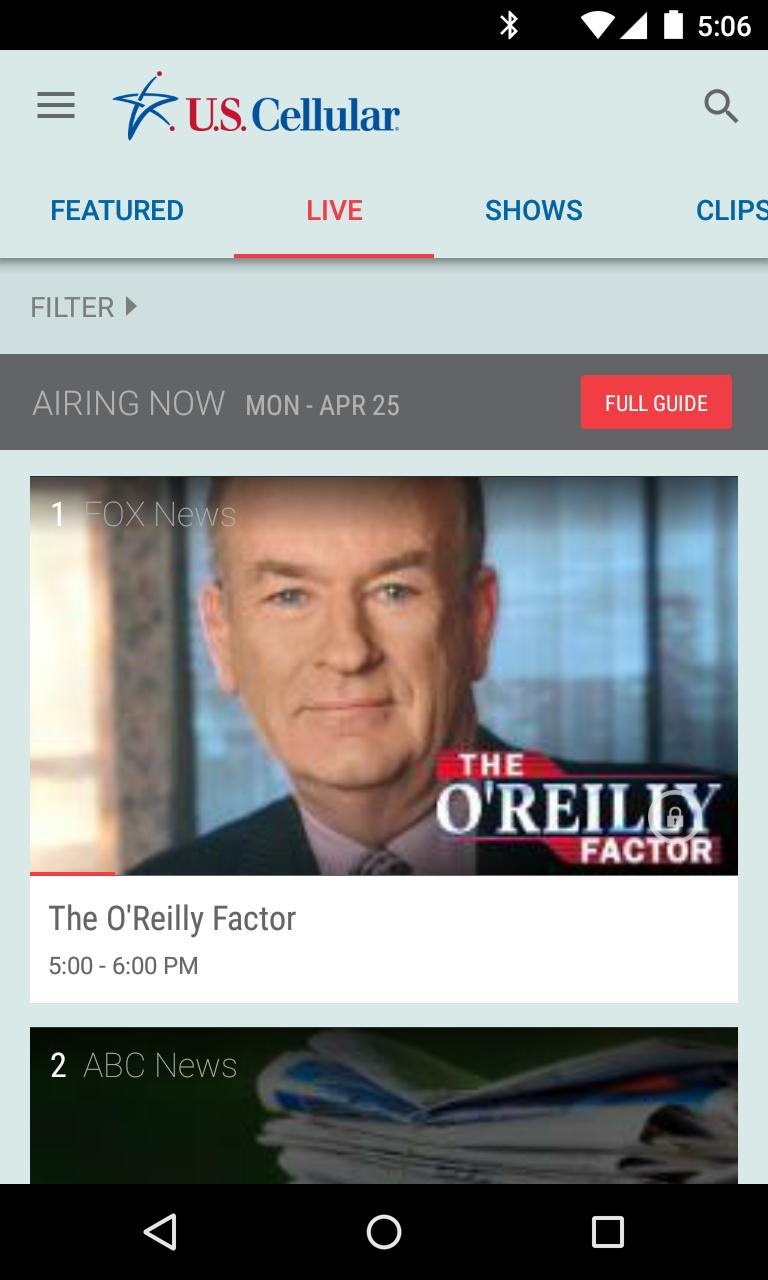 U.S. Cellular Mobile TV