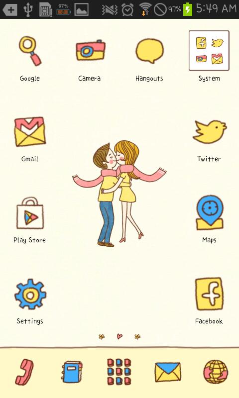 U AND I go launcher theme