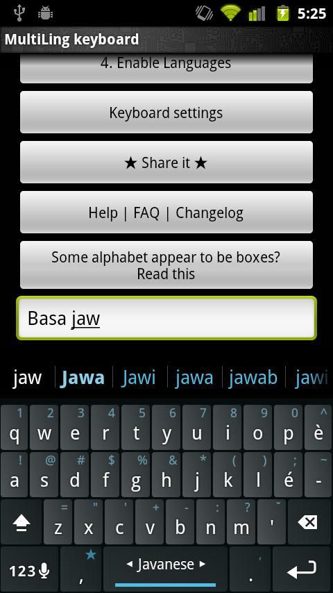 Javanese Keyboard plugin