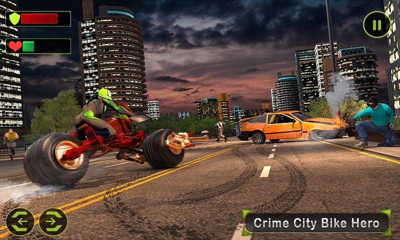 Light Bike Hero City Rescue Superhero Bike Games
