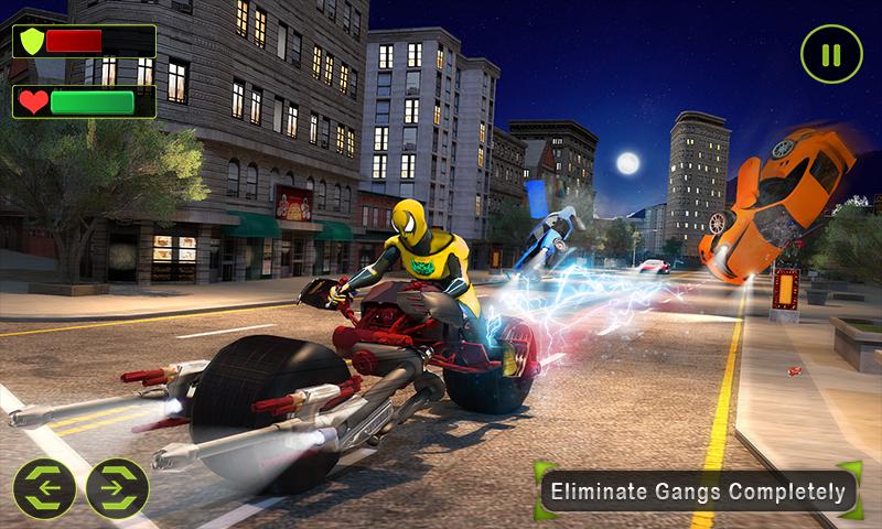 Light Bike Hero City Rescue Superhero Bike Games