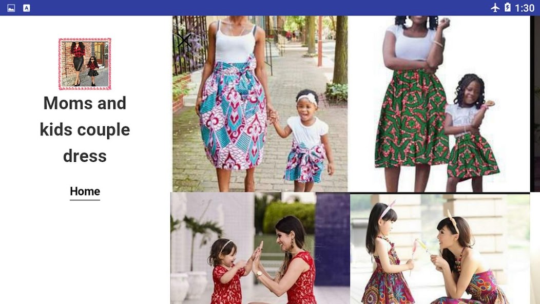 Moms and kids couple dress