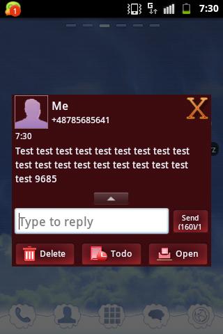 Theme Red GO SMS Pro