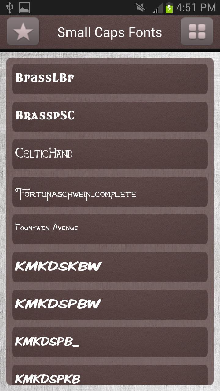 Small Caps Fonts for S4