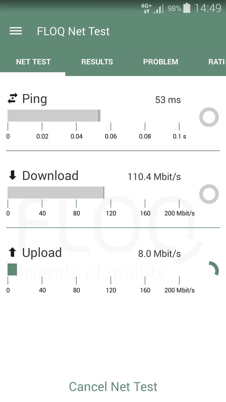 FLOQ Speedtest