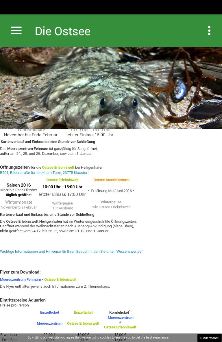 Ostsee Erlebniswelt Aquarium