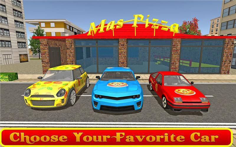 City Car Pizza Delivery Boy