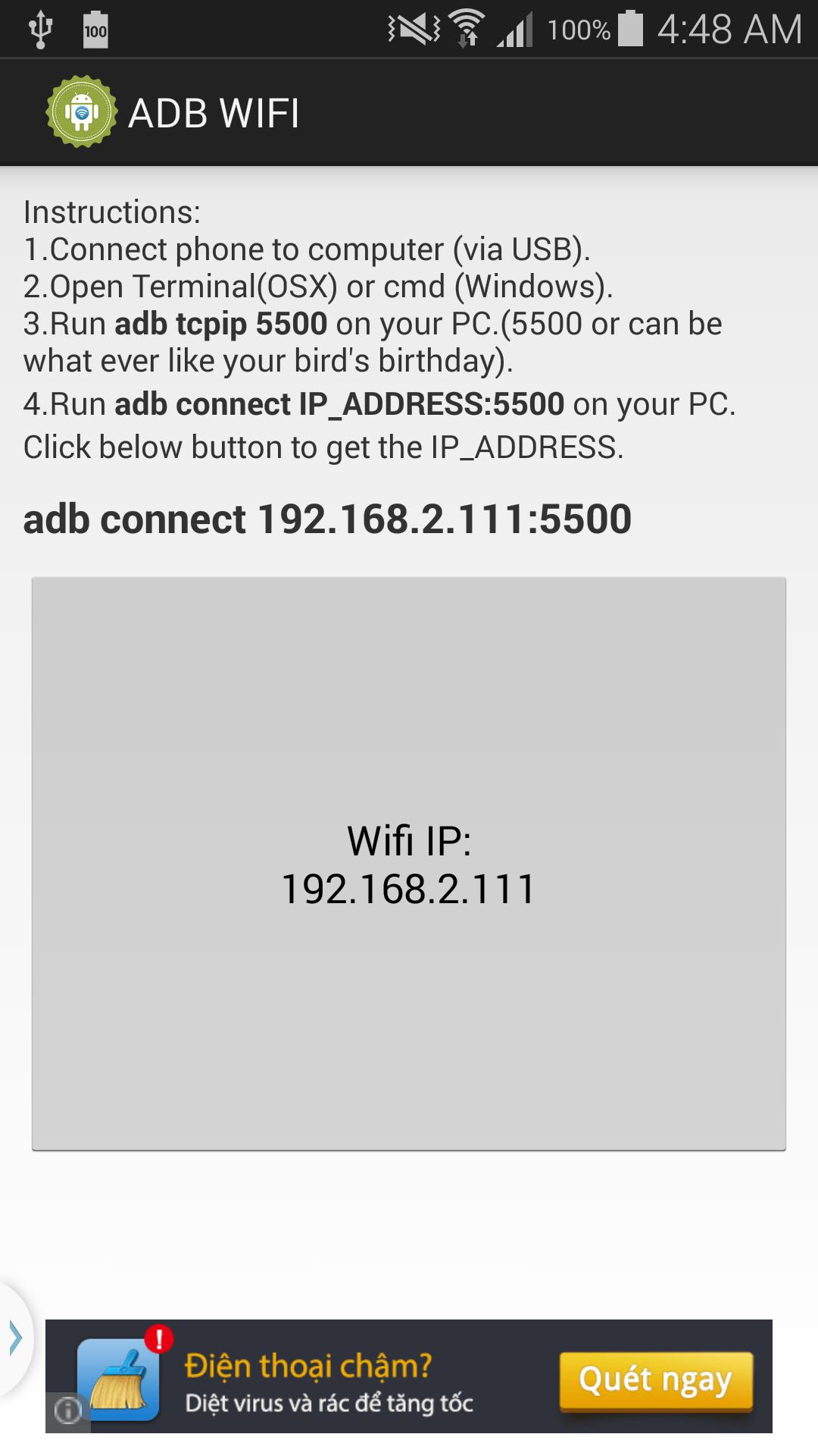 ADB Wifi (No Rooting)