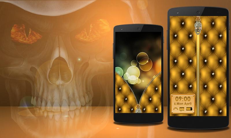 Skull Theme Zipper Lock