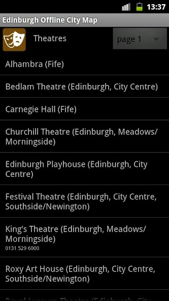 Edinburgh Offline City Map