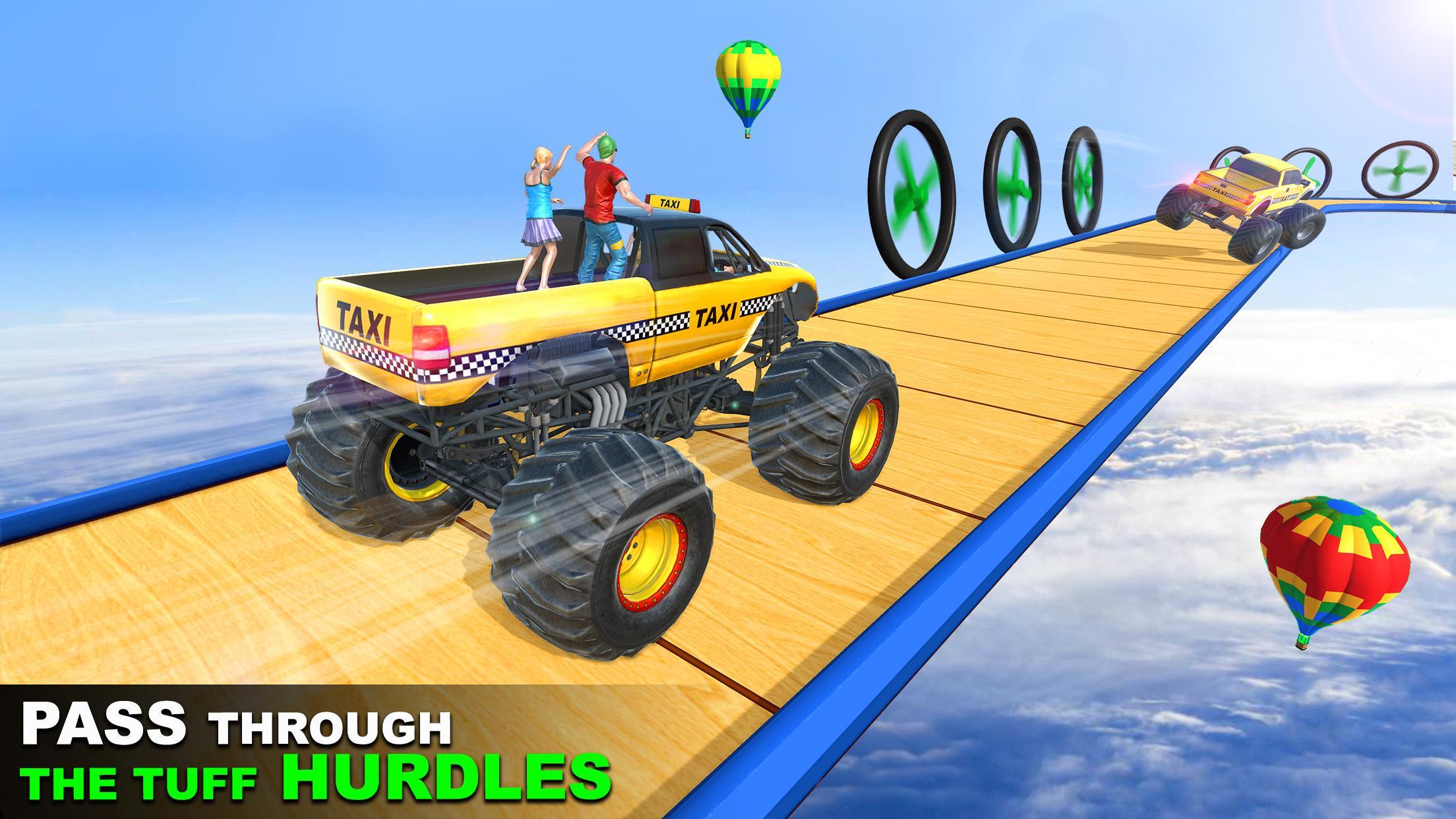 Grand Taxi Monster Truck Driving Stunt Racing Game