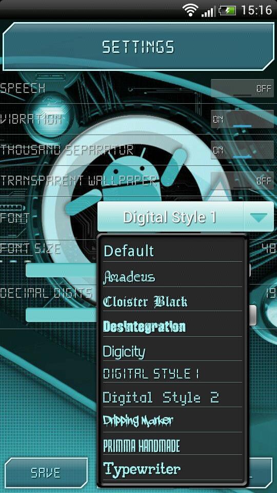 SCalc theme Cyanogen