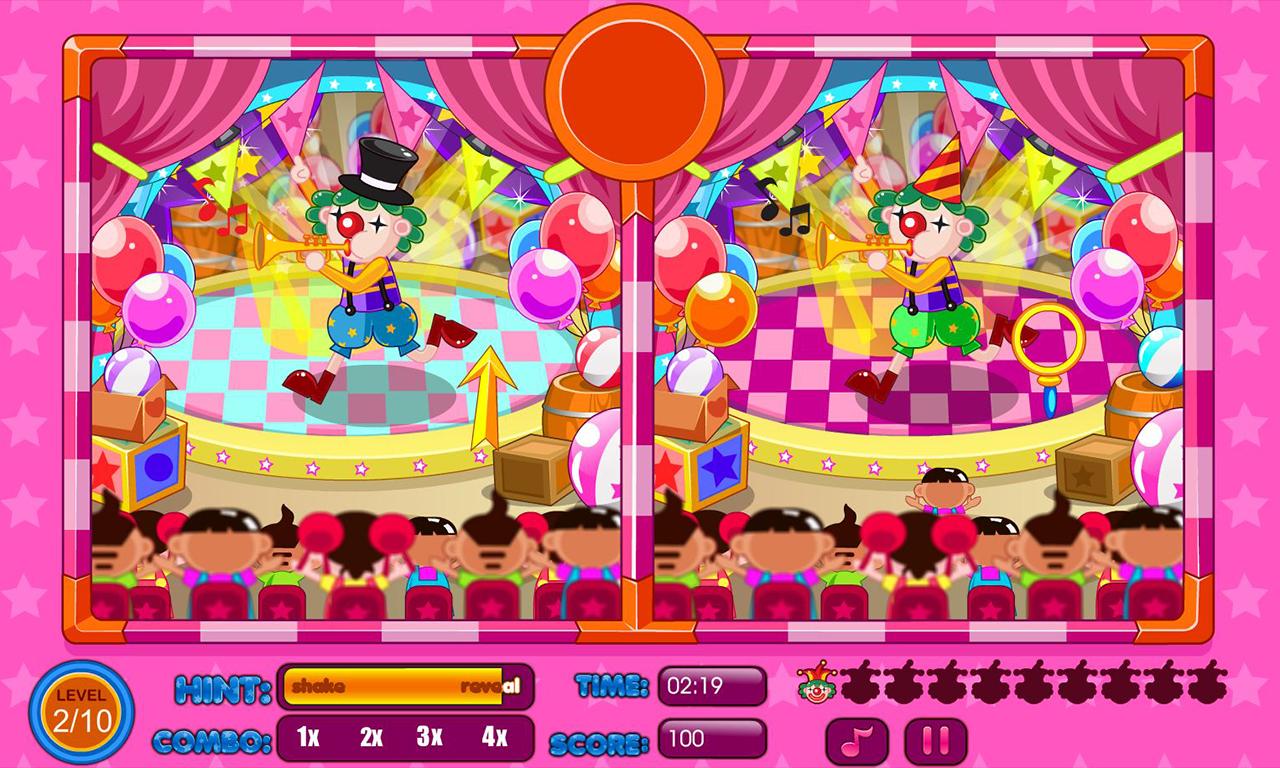 Spot the differences circus