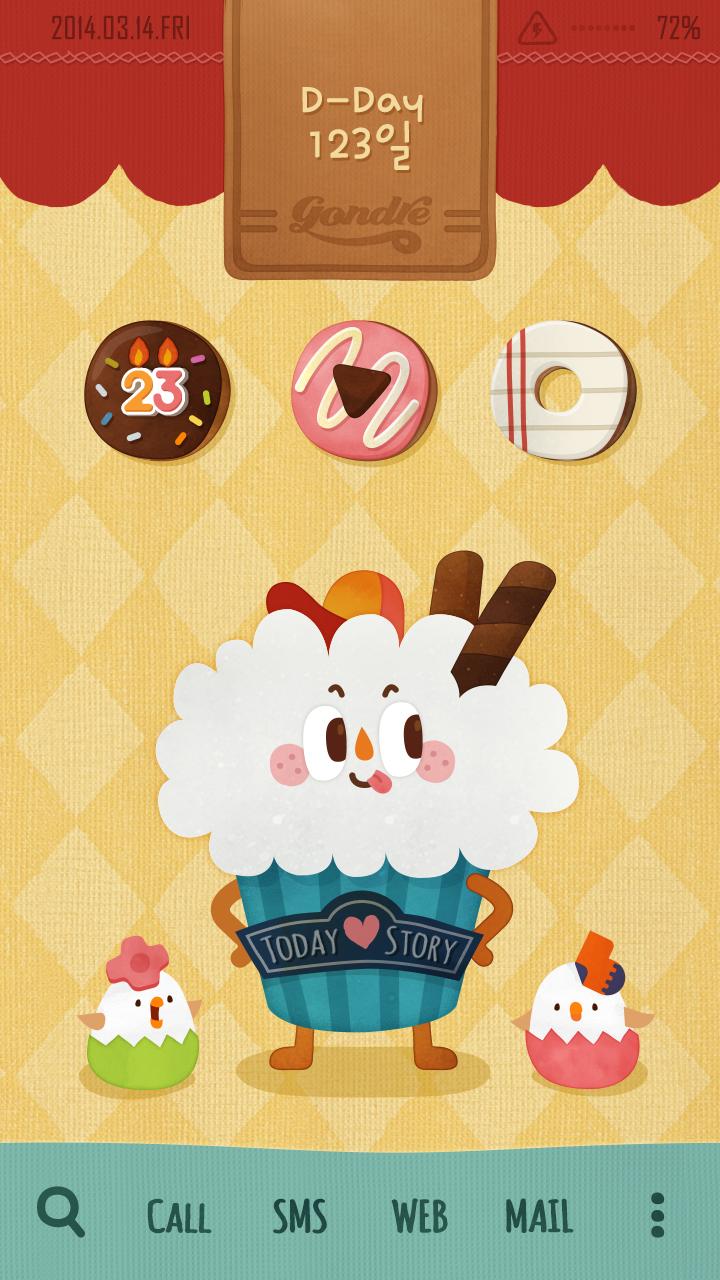 Cupcake Buzz Launcher Theme