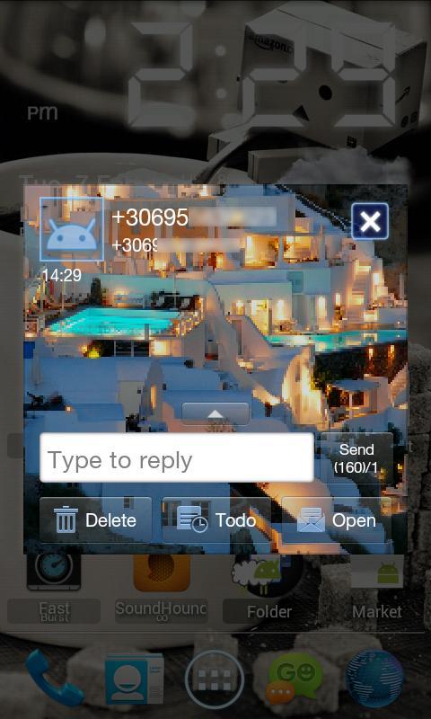GO SMS Pro Santorini Theme