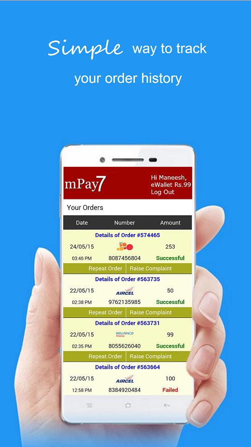 mPay7: Mobile Prepaid Recharge