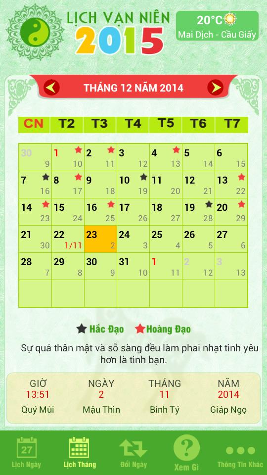 Lich Van Nien 2015 - Van Su