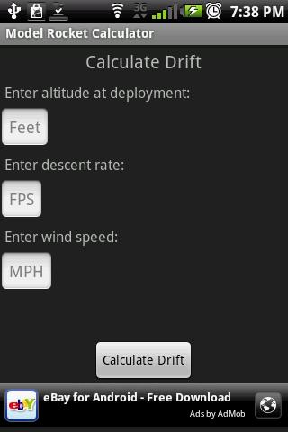Model Rocket Calculator