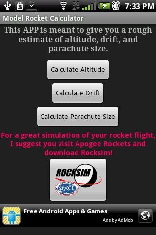 Model Rocket Calculator