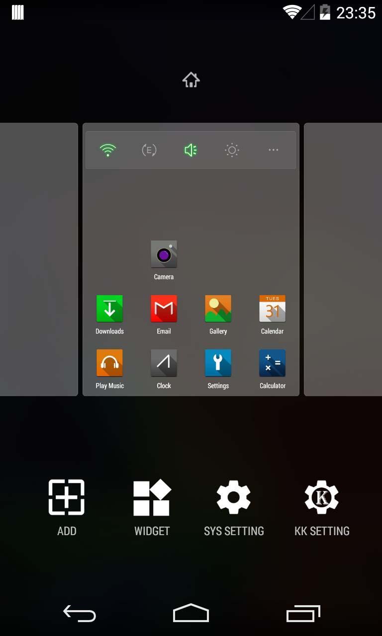KK Launcher SquareShadow Theme