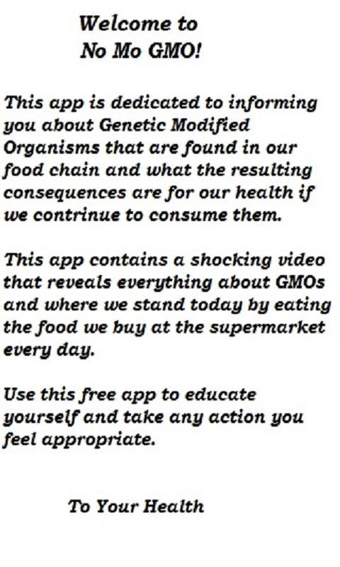 Free No Mo GMO.