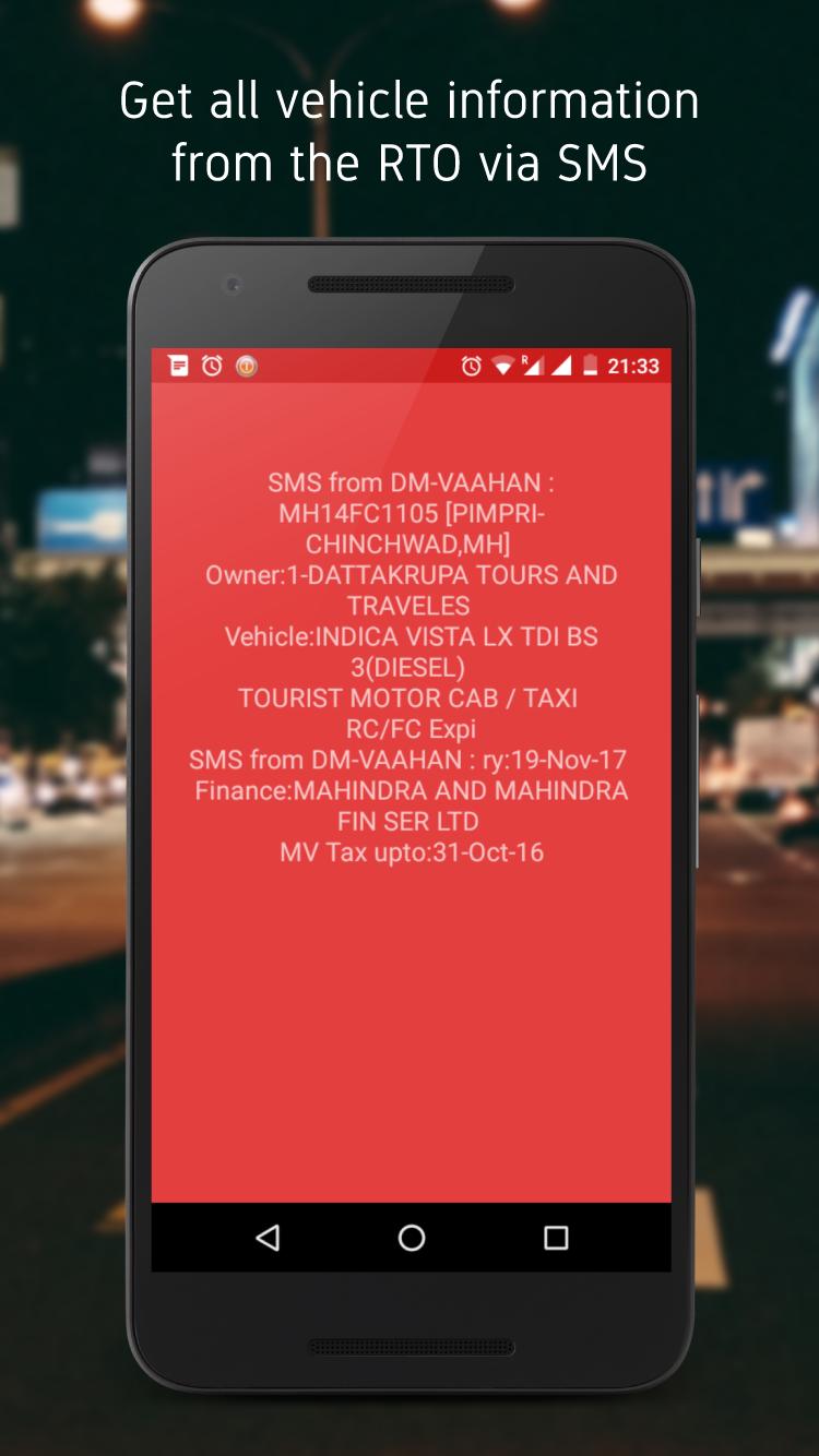 Know vehicle owner details