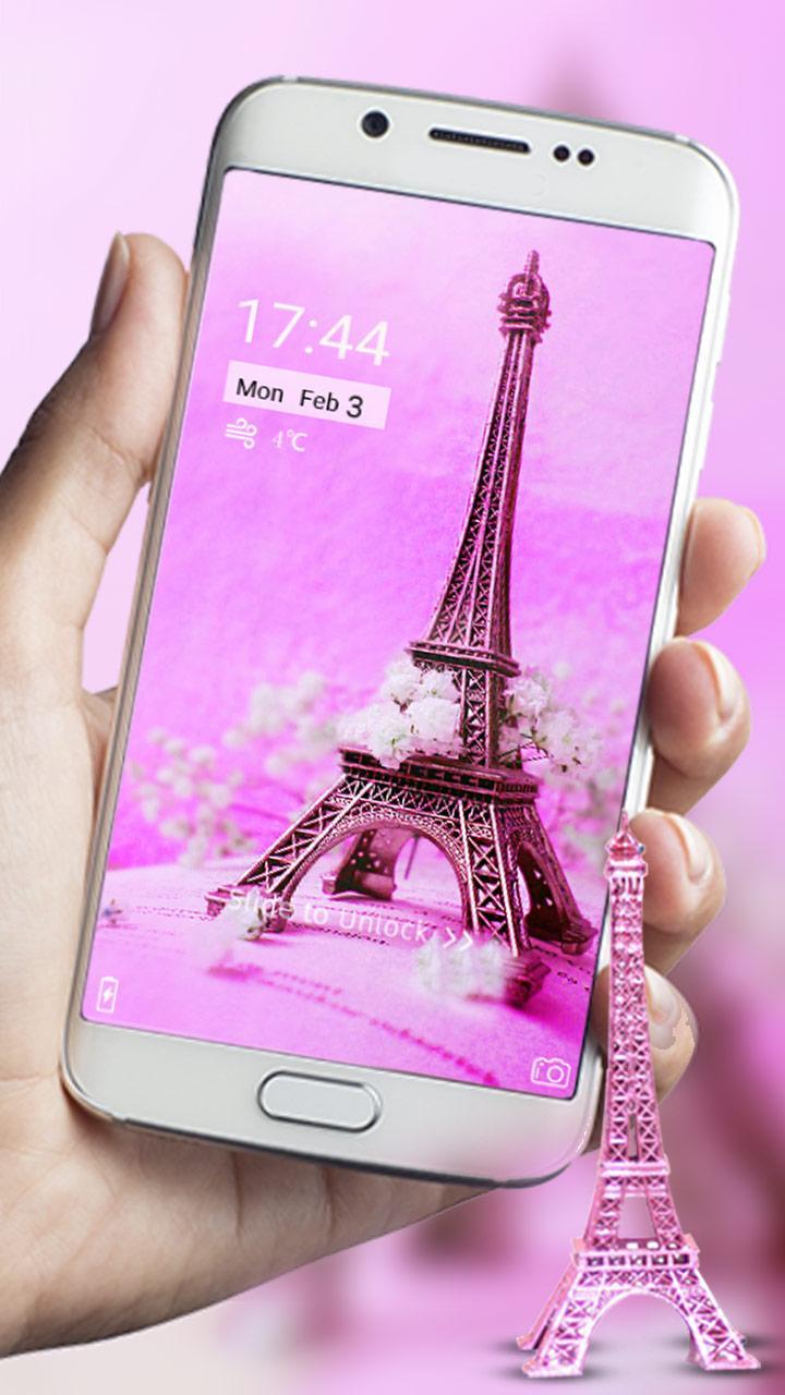 Pink eiffel tower paris theme
