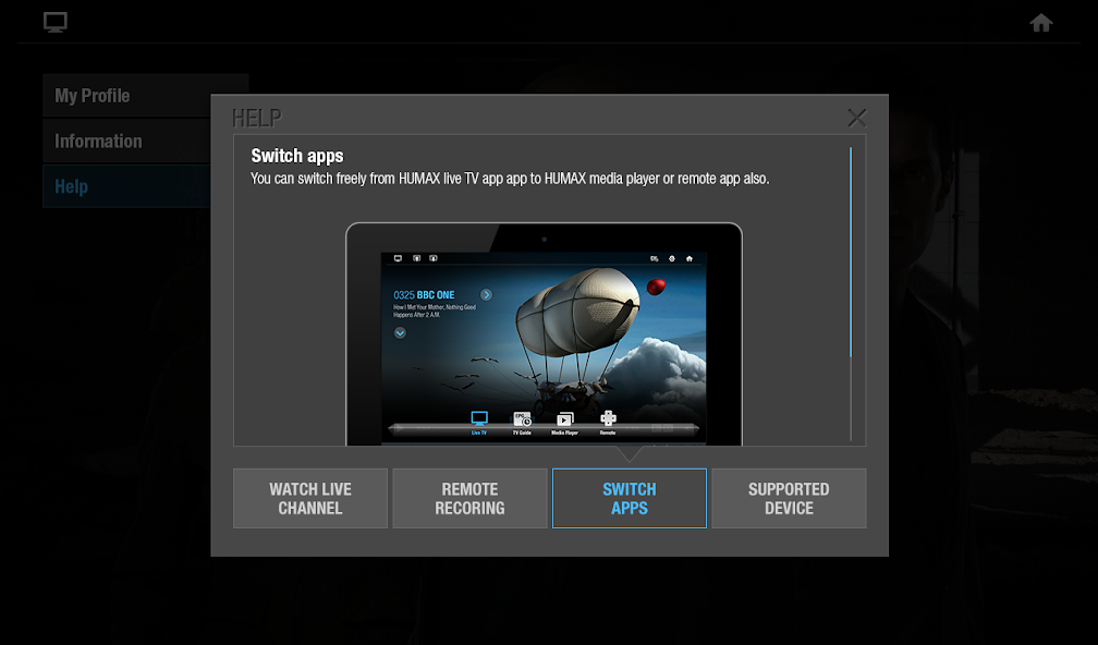 HUMAX Live TV for Tablet