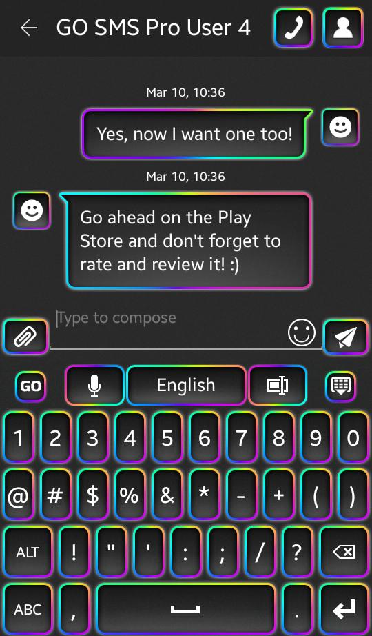 Neon Rainbow Keyboard