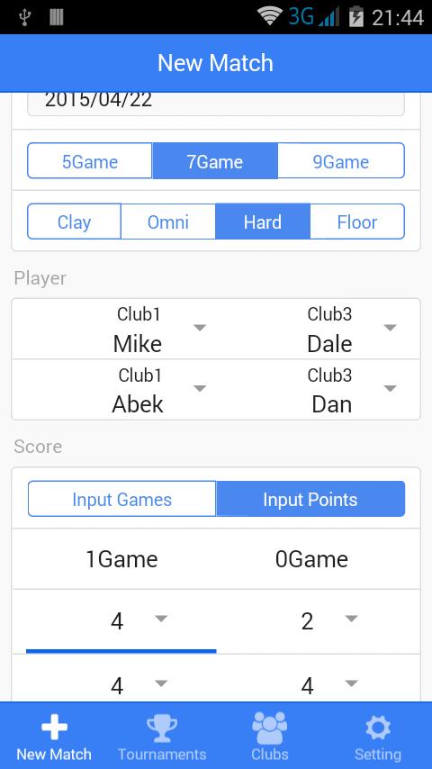 Soft Tennis Match Log