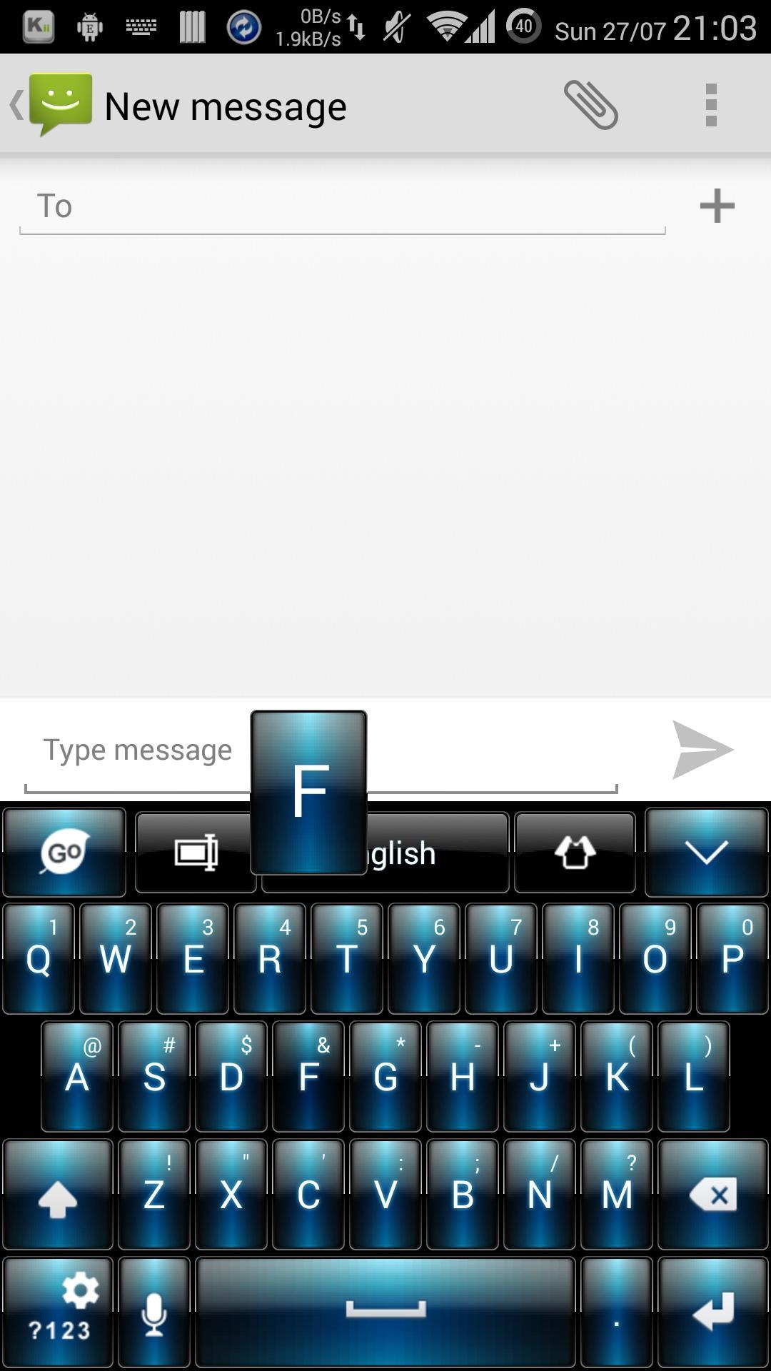 Blue Theme Skin for GO Keyboar