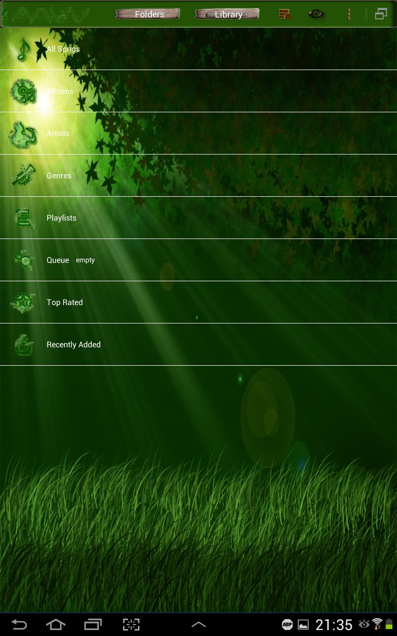 Poweramp Skin Green Jungle