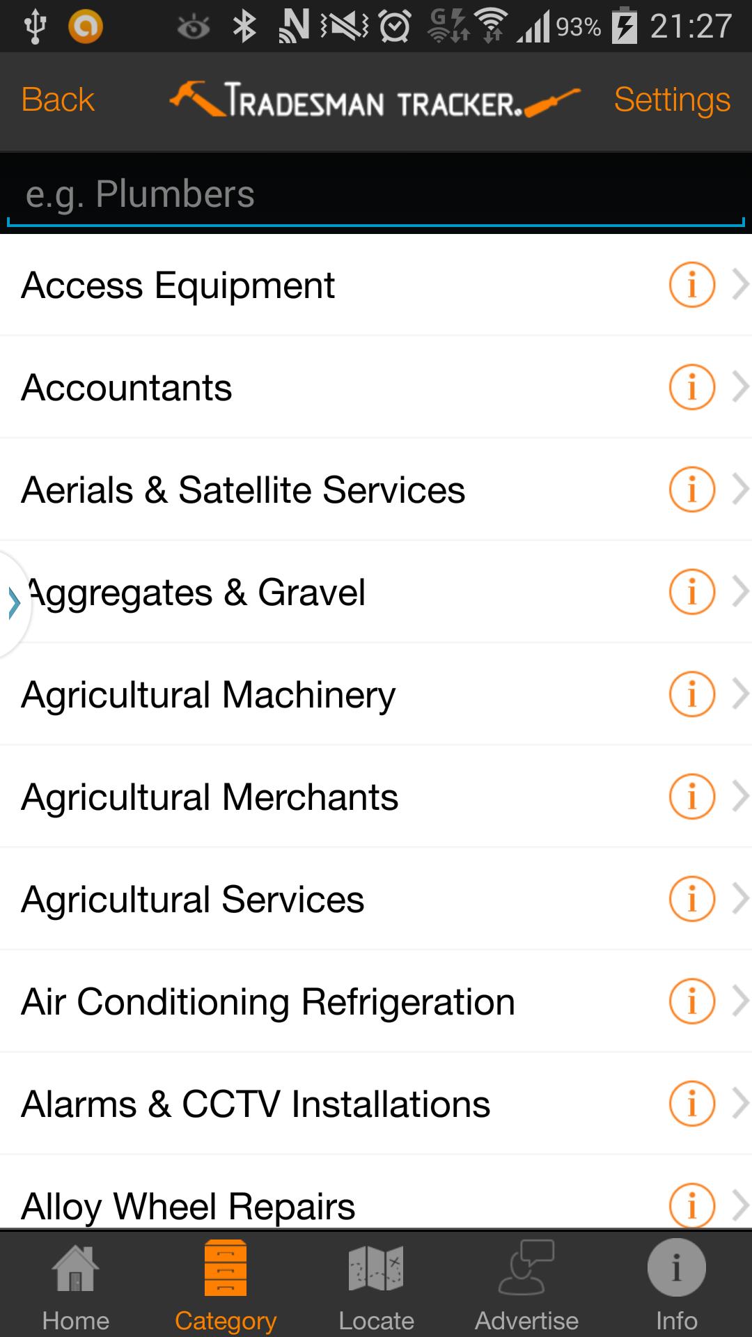 Tradesman Tracker App