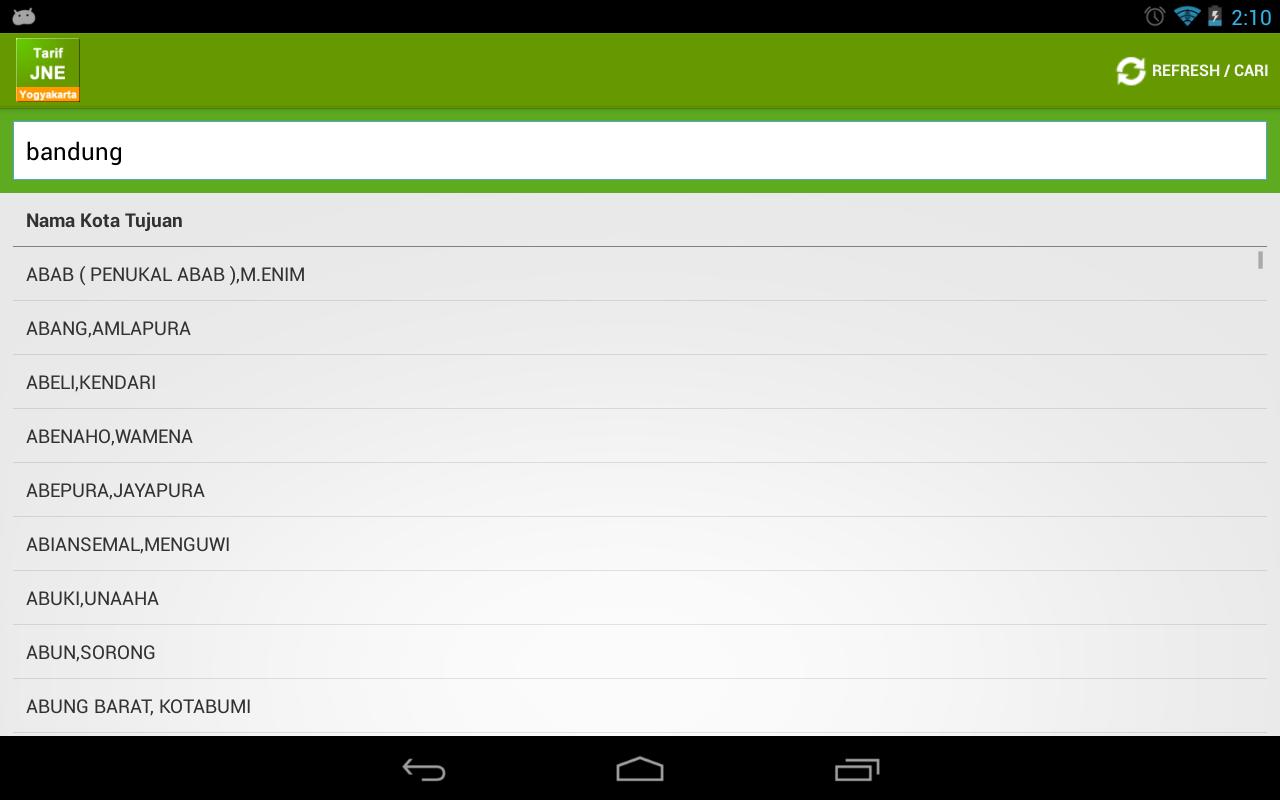 Tarif JNE Yogyakarta