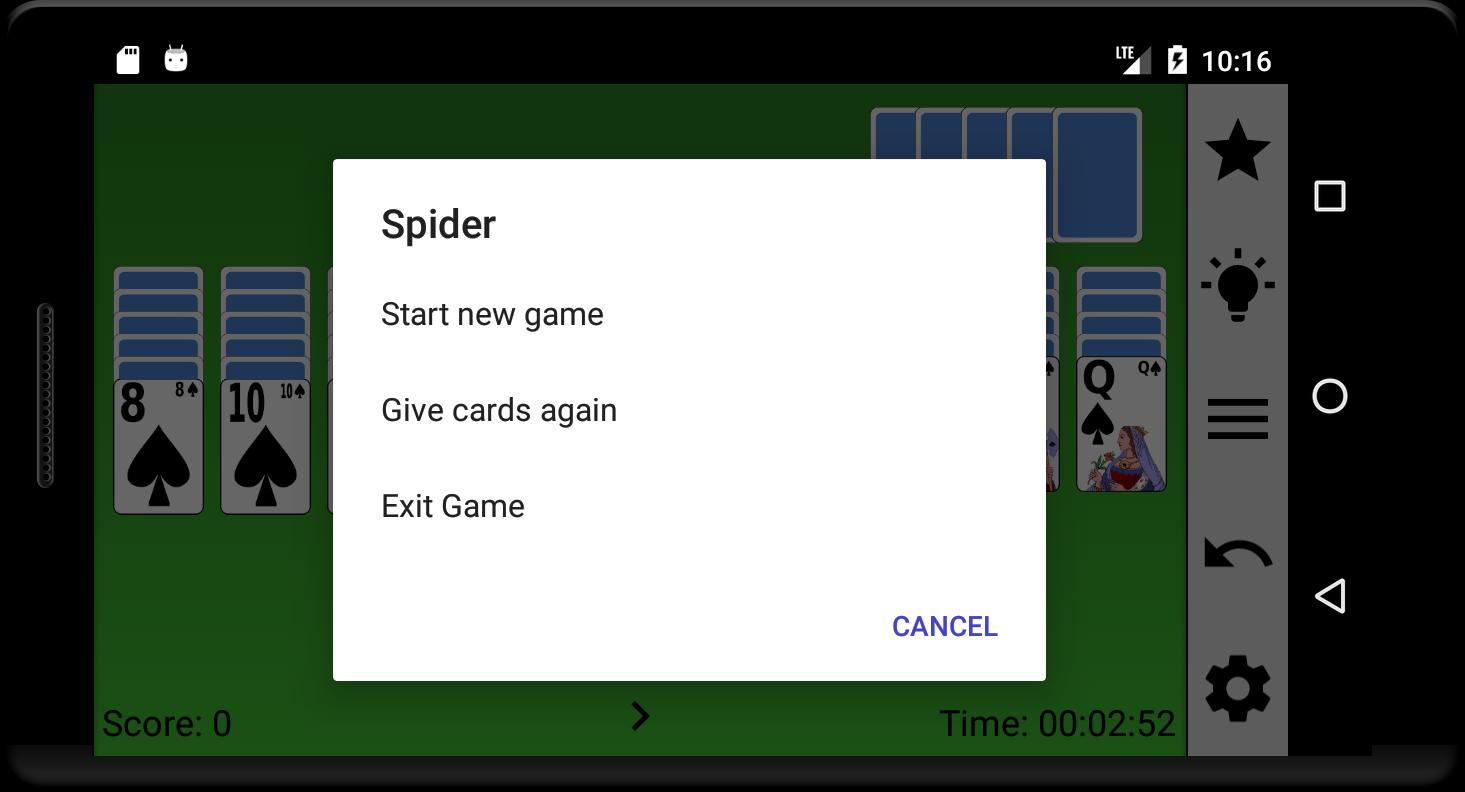 Spider card game 2019