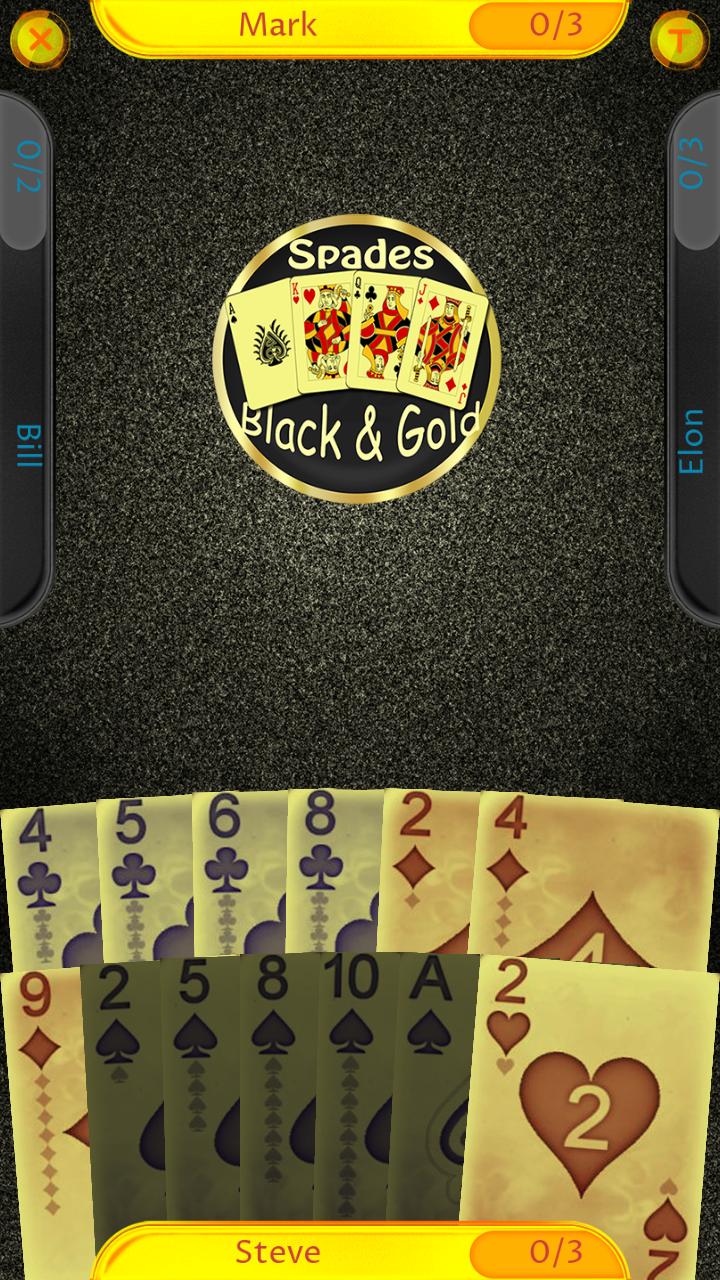 Spades Solitaire Black Gold