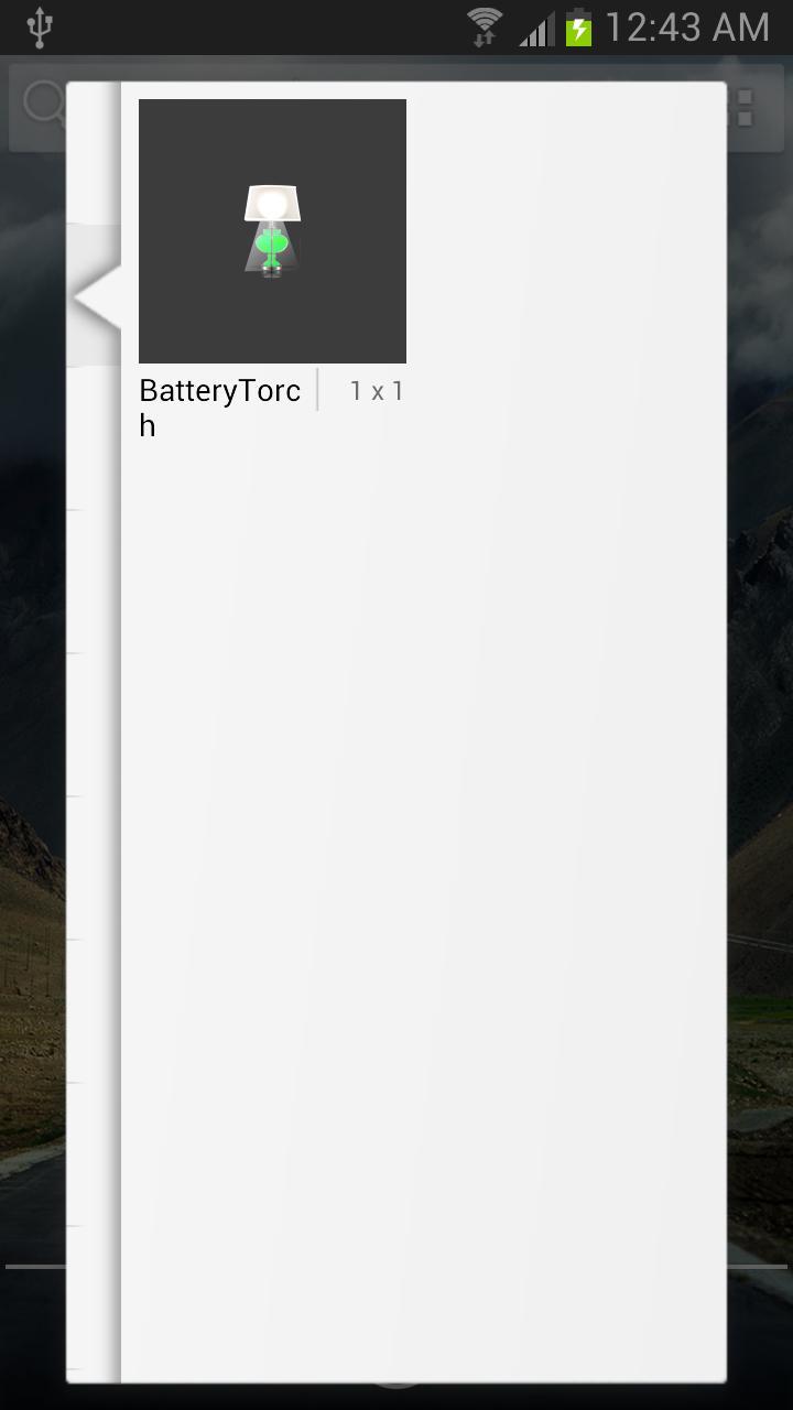 Battery and Torch Widget