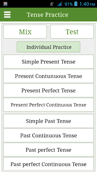 English Tenses Practice MCQ