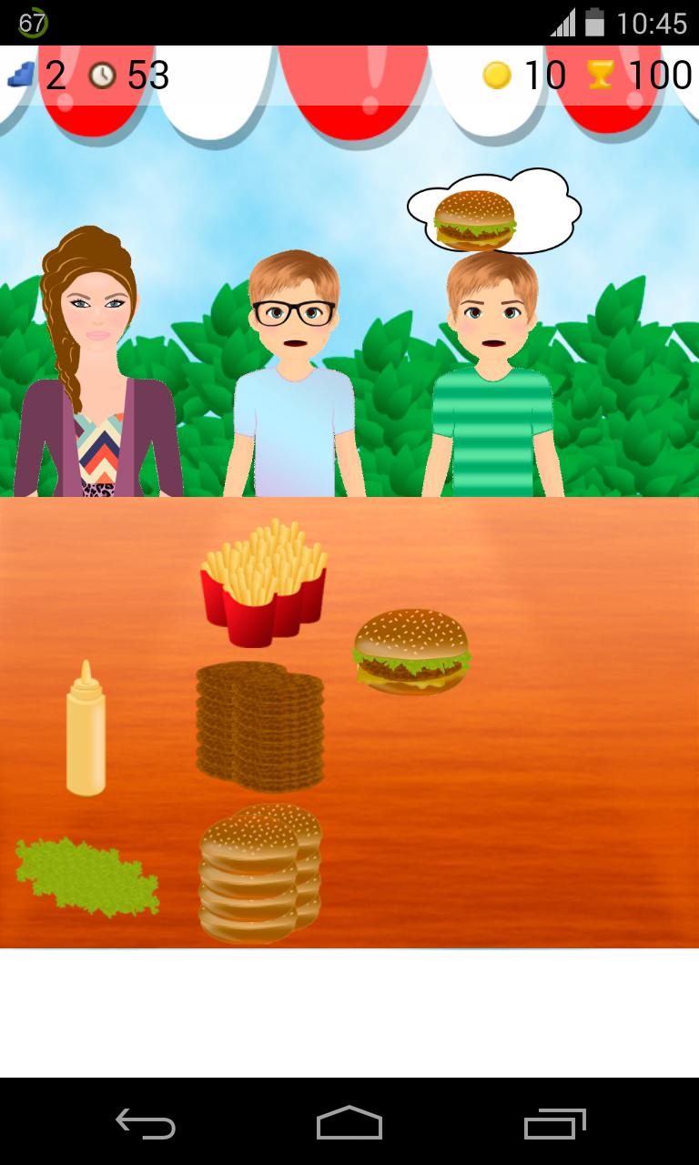 burger sales game