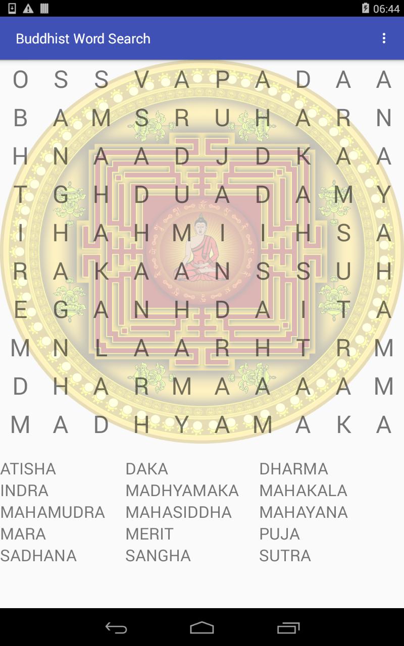 Buddhist Word Search