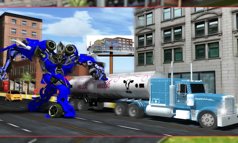 Robot Transform Traffic Racer