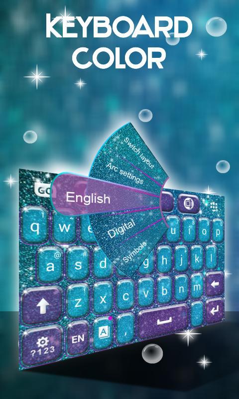 Keyboard Color Glitter Theme