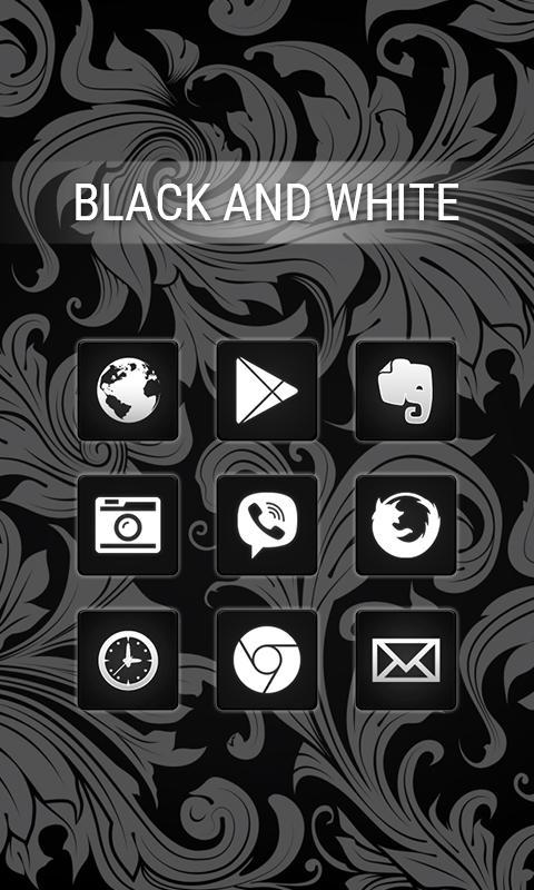 Black and White - Solo Launcher Theme